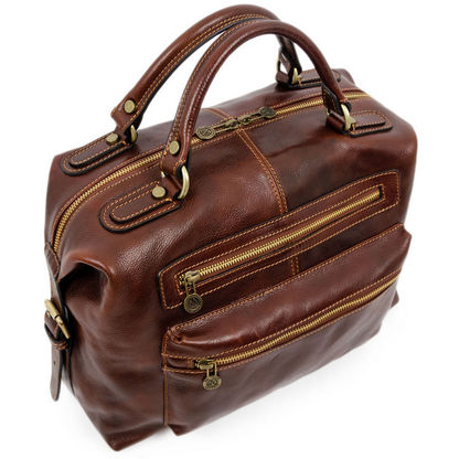 Brown Leather Bag - East of Eden Briefcase Time Resistance   