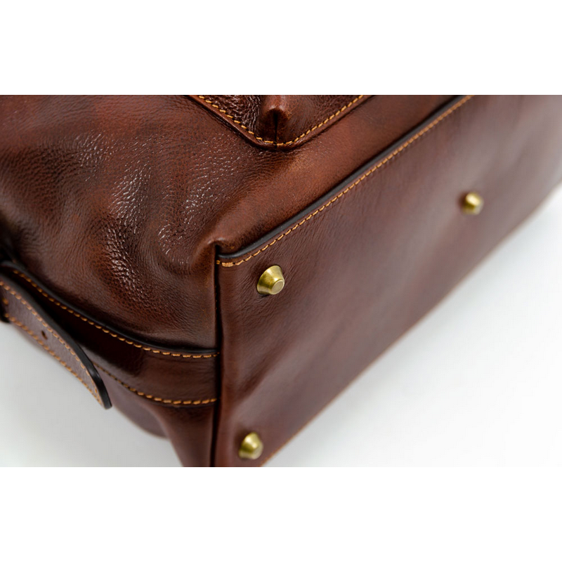 Brown Leather Bag - East of Eden Briefcase Time Resistance   