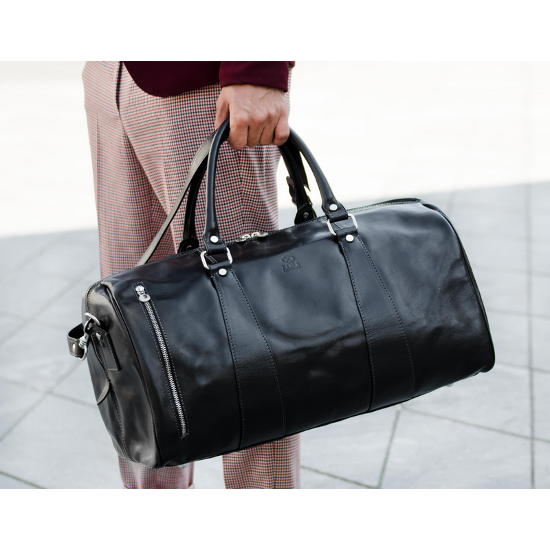 Leather Duffel Bag - Wise Children Duffel Bag Time Resistance   