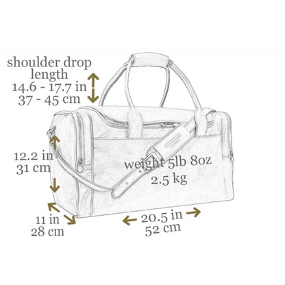 Large Italian Leather Duffel Bag - The Hitchhikers Guide to the Galaxy Duffel Bag Time Resistance   