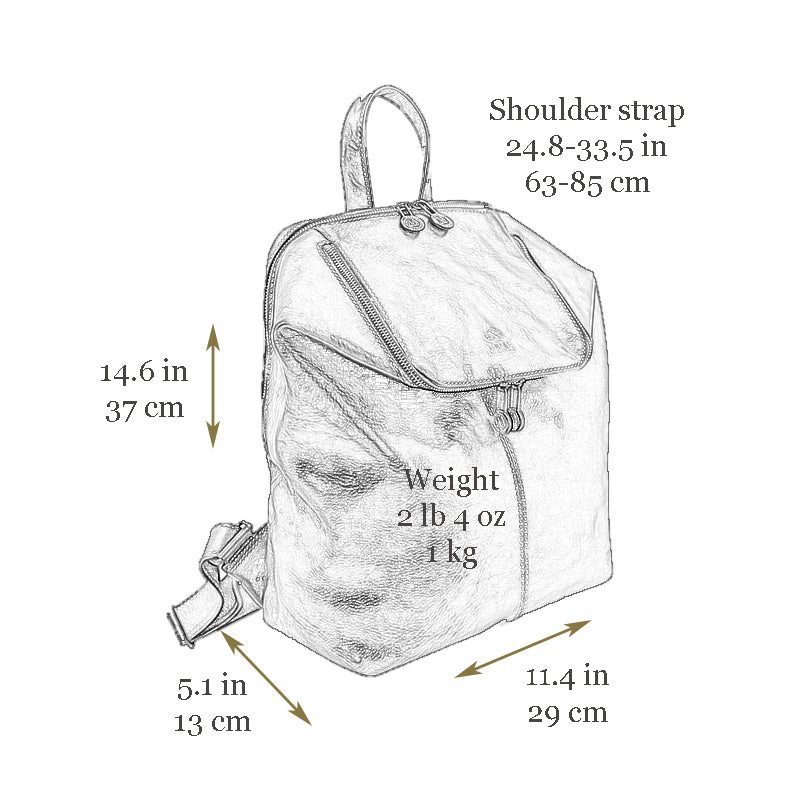 Leather Backpack - A Bend in the River Backpack Time Resistance   