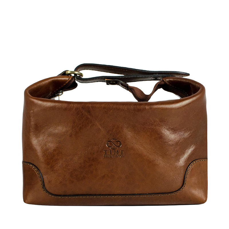 Leather Toiletry Bag - Autumn Leaves Accessories Time Resistance   