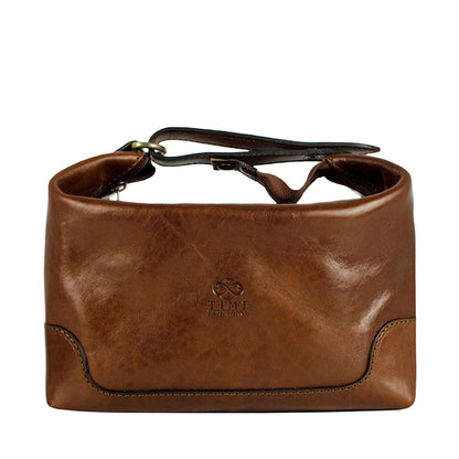 Leather Toiletry Bag - Autumn Leaves Accessories Time Resistance   
