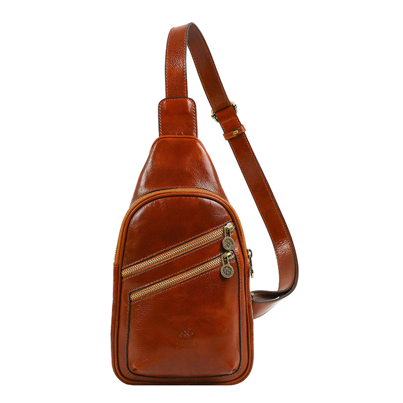 Leather Cross Body Bag Sling Bag - Catch-22 Accessories Time Resistance   