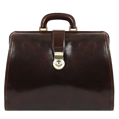 Brown Large Leather Doctor Bag - Mrs Dalloway Doctor Bag Time Resistance   