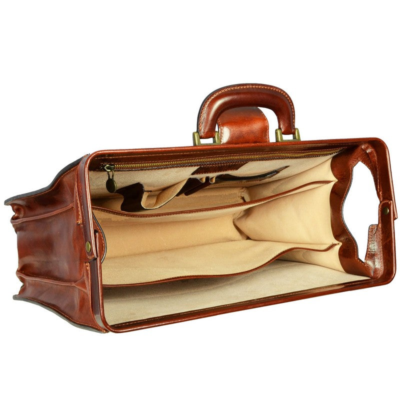 Large Leather Briefcase - The Firm Briefcase Time Resistance   