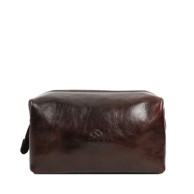 Small Leather Toiletry Bag - Four Past Midnight Accessories Time Resistance   