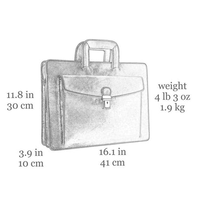 Leather Briefcase - The Tempest Briefcase Time Resistance   