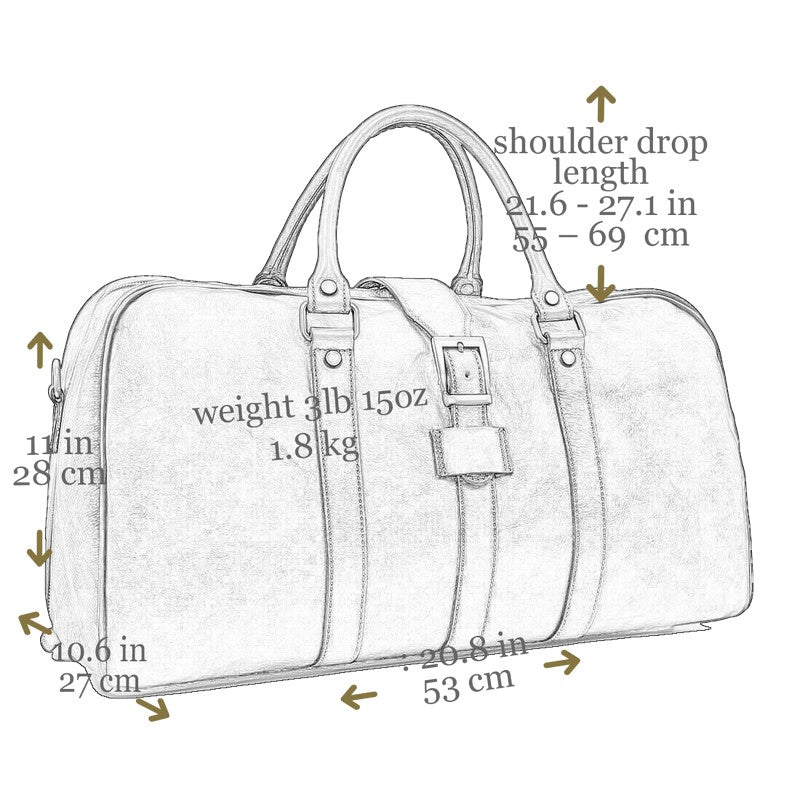 Cognac Brown Matte Leather Duffel Bag - Tender Is the Night Duffel Bag Time Resistance   